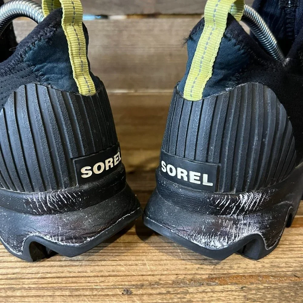 Womens Sorel Kinetic Sneak Black Athletic Running Sneakers‎ Shoes Size 7.5 M GUC